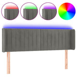 Vidaxl hoofdbord led 147x16x78 88 cm fluweel lichtgrijs