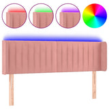 Vidaxl hoofdbord led 147x16x78 88 cm fluweel roze