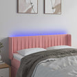 Vidaxl hoofdbord led 147x16x78 88 cm fluweel roze