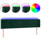 Vidaxl hoofdbord led 163x16x78 88 cm fluweel donkergroen