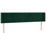 Vidaxl hoofdbord led 163x16x78 88 cm fluweel donkergroen