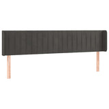 Vidaxl hoofdbord led 203x16x78 88 cm fluweel donkergrijs