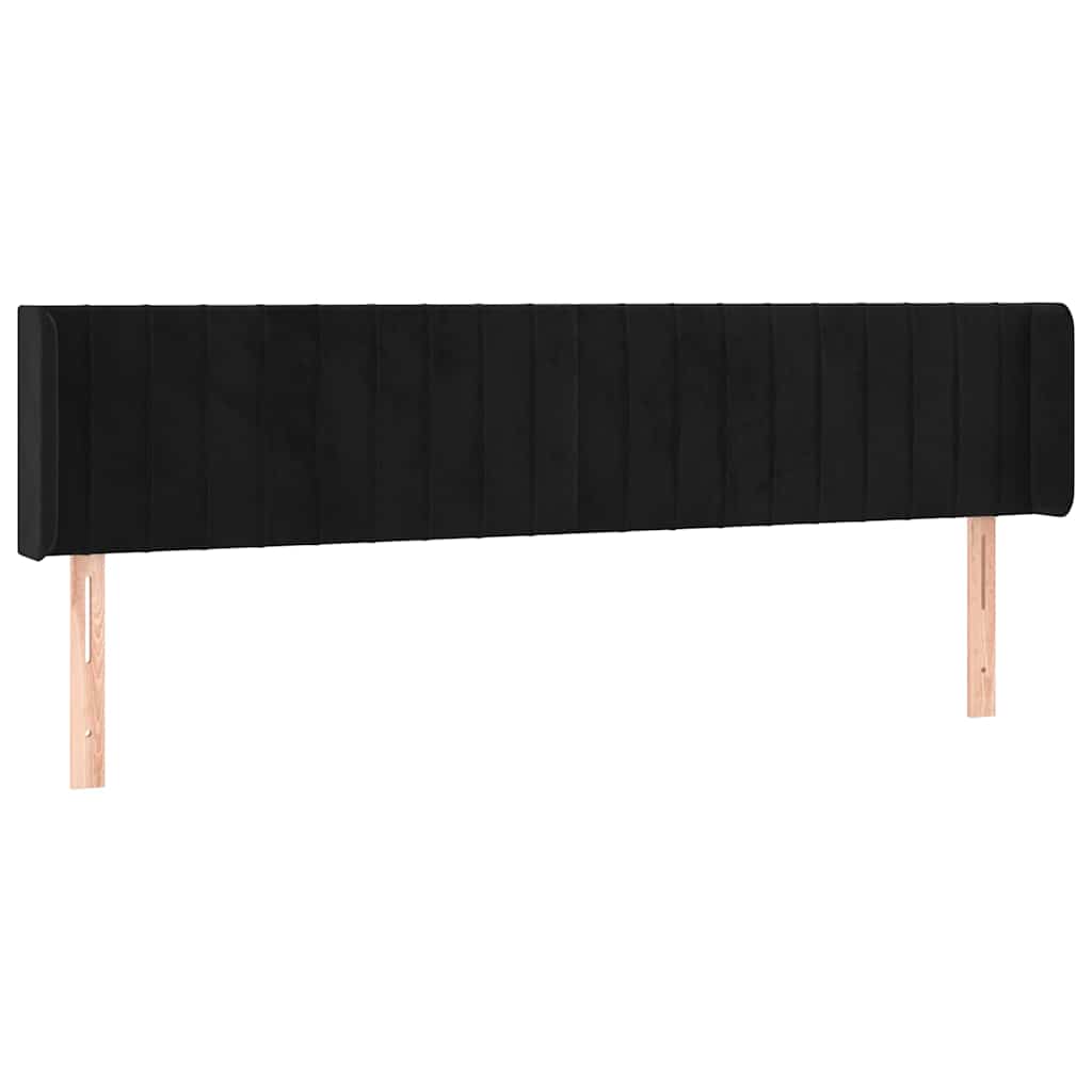Vidaxl hoofdbord led 203x16x78 88 cm fluweel zwart