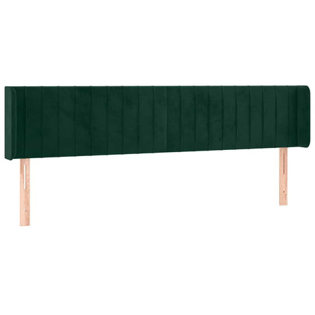 Vidaxl hoofdbord led 203x16x78 88 cm fluweel donkergroen