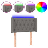 Vidaxl hoofdbord led 83x16x78 88 cm stof donkergrijs