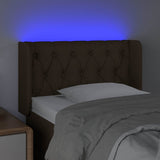 Vidaxl hoofdbord led 83x16x78 88 cm stof donkerbruin