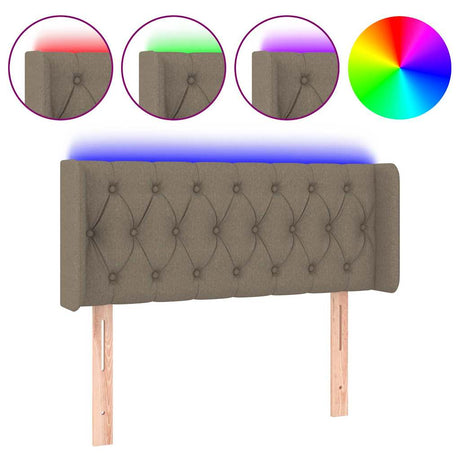 Vidaxl hoofdbord led 93x16x78 88 cm stof taupe