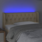 Vidaxl hoofdbord led 93x16x78 88 cm stof crèmekleurig