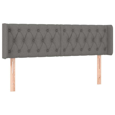 Vidaxl hoofdbord led 147x16x78 88 cm stof donkergrijs