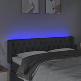 Vidaxl hoofdbord led 147x16x78 88 cm stof donkergrijs