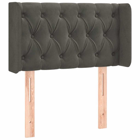 Vidaxl hoofdbord led 83x16x78 88 cm fluweel donkergrijs