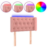 Vidaxl hoofdbord led 83x16x78 88 cm fluweel roze