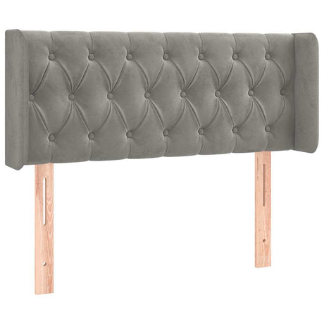 Vidaxl hoofdbord led 103x16x78 88 cm fluweel lichtgrijs