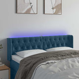 Vidaxl hoofdbord led 163x16x78 88 cm fluweel donkerblauw