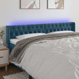 Vidaxl hoofdbord led 203x16x78 88 cm fluweel donkerblauw