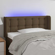 Vidaxl hoofdbord led 93x16x78 88 cm stof donkerbruin