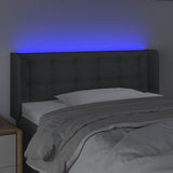 Vidaxl hoofdbord led 103x16x78 88 cm stof donkergrijs
