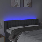 Vidaxl hoofdbord led 147x16x78 88 cm stof donkergrijs
