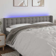 Vidaxl hoofdbord led 183x16x78 88 cm stof donkergrijs