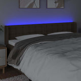 Vidaxl hoofdbord led 183x16x78 88 cm stof donkerbruin