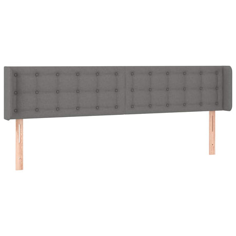 Vidaxl hoofdbord led 203x16x78 88 cm stof donkergrijs