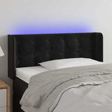 Vidaxl hoofdbord led 83x16x78 88 cm fluweel zwart