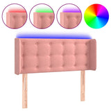 Vidaxl hoofdbord led 83x16x78 88 cm fluweel roze