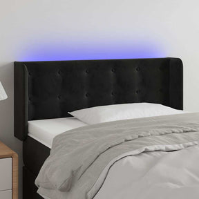 Vidaxl hoofdbord led 93x16x78 88 cm fluweel zwart