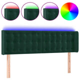 Vidaxl hoofdbord led 147x16x78 88 cm fluweel donkergroen