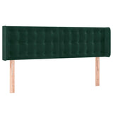 Vidaxl hoofdbord led 147x16x78 88 cm fluweel donkergroen