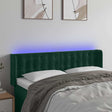 Vidaxl hoofdbord led 147x16x78 88 cm fluweel donkergroen