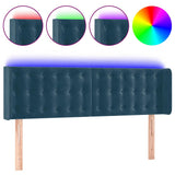 Vidaxl hoofdbord led 147x16x78 88 cm fluweel donkerblauw