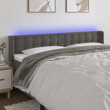 Vidaxl hoofdbord led 163x16x78 88 cm fluweel donkergrijs