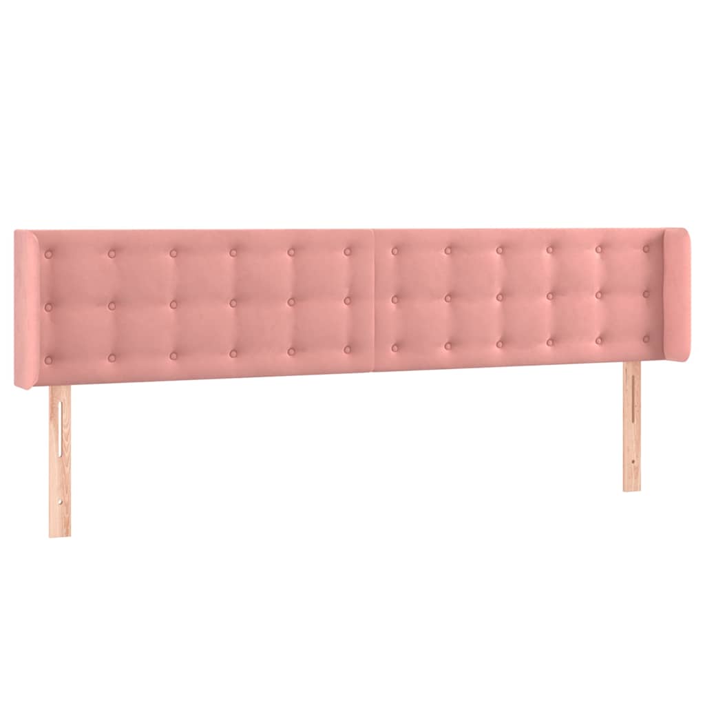 Vidaxl hoofdbord led 203x16x78 88 cm fluweel roze