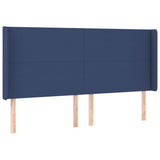 Vidaxl hoofdbord led 163x16x118 128 cm stof blauw