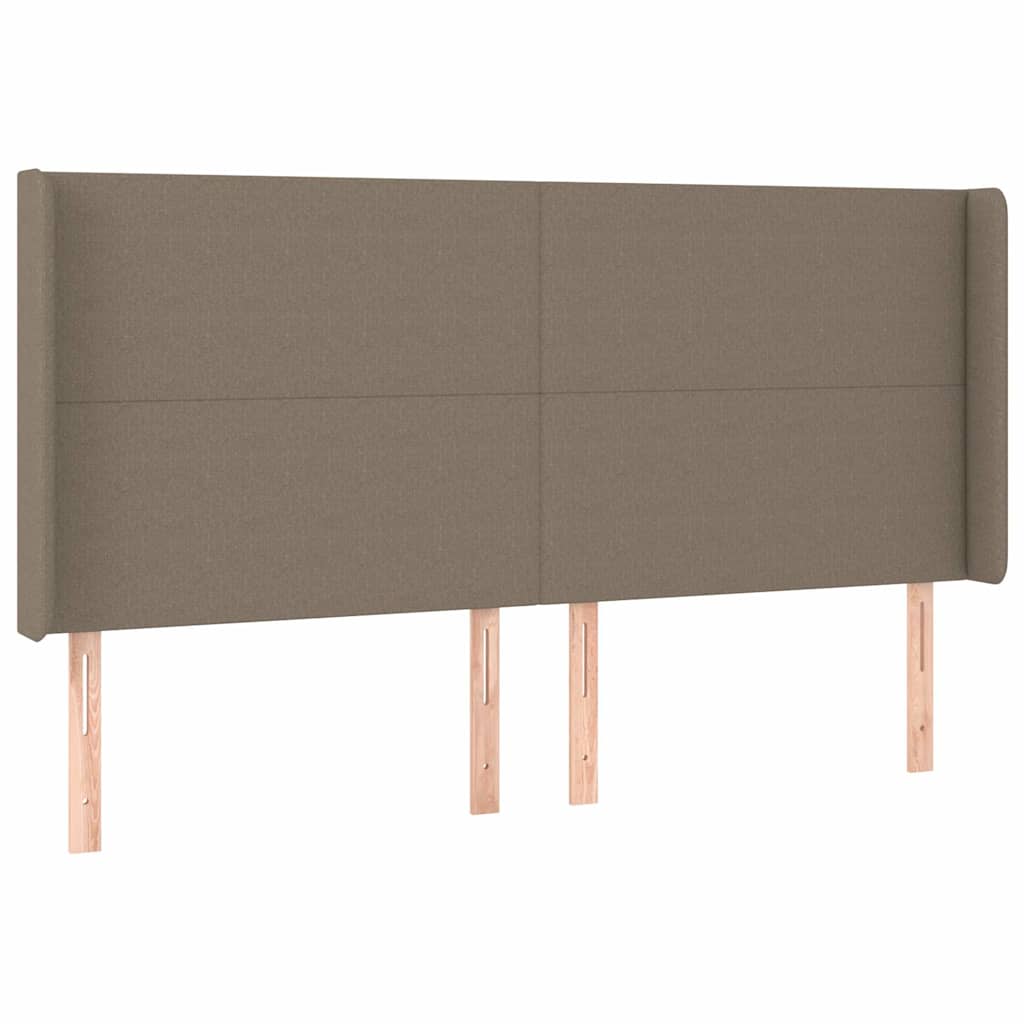 Vidaxl hoofdbord led 183x16x118 128 cm stof taupe