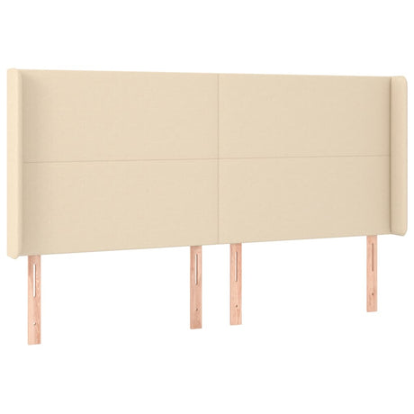 Vidaxl hoofdbord led 183x16x118 128 cm stof crèmekleurig