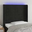 Vidaxl hoofdbord led 93x16x118 128 cm fluweel zwart