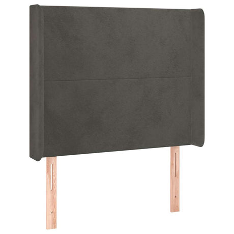 Vidaxl hoofdbord led 103x16x118 128 cm fluweel donkergrijs