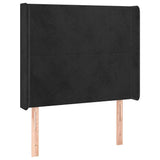 Vidaxl hoofdbord led 103x16x118 128 cm fluweel zwart