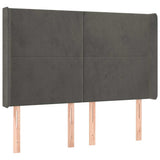 Vidaxl hoofdbord led 147x16x118 128 cm fluweel donkergrijs