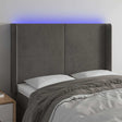 Vidaxl hoofdbord led 147x16x118 128 cm fluweel donkergrijs