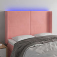 Vidaxl hoofdbord led 147x16x118 128 cm fluweel roze