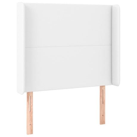 Vidaxl hoofdbord led 83x16x118 128 cm kunstleer wit