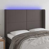 Vidaxl hoofdbord led 147x16x118 128 cm kunstleer grijs