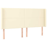 Vidaxl hoofdbord led 203x16x118 128 cm kunstleer crèmekleurig