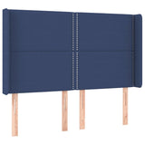 Vidaxl hoofdbord led 147x16x118 128 cm stof blauw