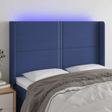 Vidaxl hoofdbord led 147x16x118 128 cm stof blauw