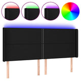 Vidaxl hoofdbord led 183x16x118 128 cm stof zwart