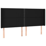 Vidaxl hoofdbord led 183x16x118 128 cm stof zwart
